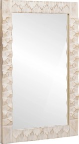 vidaXL Fürdőszobai tükör Fehér mosott felület 50 x 70 x 2,5 cm