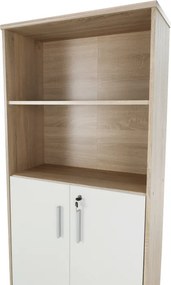 Irattartó zárható szekrénnyel, sonoma tölgy/fehér, JOHAN 2 NEW 10