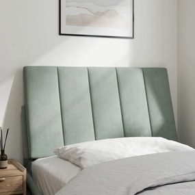 világosszürke bársony fejtámla párna 90 cm