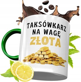 Zöld Bögre Taxisofőrnek Születésnapra Ajándék fényképes nyomtatással