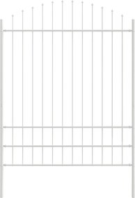 vidaXL Kerti Kerítés 5 pcs Fehér 170 x 225 cm Porszórt acél