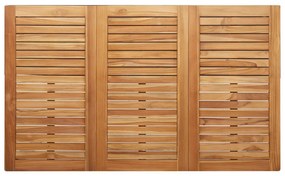 7 Részes Kerti Étkező Szett Tömör Tíkfa, Kültéri Étkezőasztal 150x90x75 cm Tömör Tíkfa