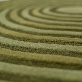 Zöld kézi szövésű gyapjú szőnyeg 150x240 cm Conway Retro – Flair Rugs