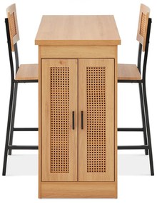 3 részes magasított étkezőgarnitúra tárolóval