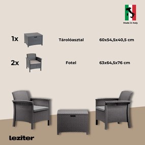 Venus Balcony kerti bútor garnitúra grafit