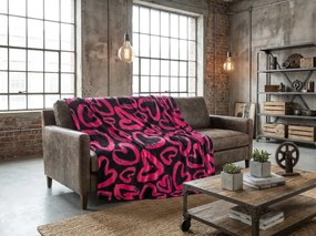 Mikroplüss pléd AMORYS, rózsaszín Méret: 160 x 200 cm