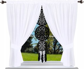 Kész függöny, egyszerű, 130x400 cm-es panel, álomfogó filc fekete, függöny szett