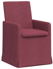 Étkező Székek 2 pcs bordó 57 x 67 x 95 cm szövet