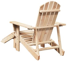 tömör fenyőfa Adirondack szék zsámollyal
