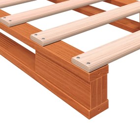viaszbarna tömör fenyőfa raklapágy 90 x 200 cm