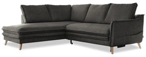 Sötétszürke kinyitható sarokkanapé (bal oldali) Charming Charlie – Miuform