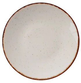 24 darabos bézs/barna porcelán étkészlet