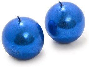 CANDLE BALL BLUE 2 db kék golyó gyertya készlet 4,5 cm