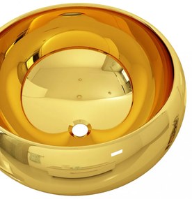 Aranyszínű kerámia mosdókagyló 40 x 15 cm