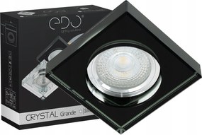 Halogén Lámpatest Üveg Négyzet Fekete Vastag Üveg Edo