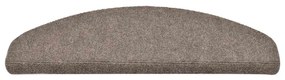 öntapadós lépcsőszőnyegek 30 db 65 x 21 x 4 cm bézs félkör alakú nagy