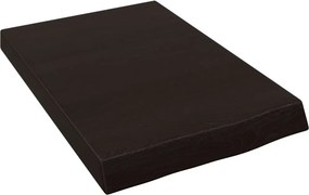 vidaXL sötétbarna kezelt tömör tölgyfa fali polc 40x60x(2-6) cm
