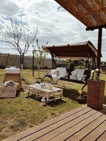 Megi kerti hintaágy barna