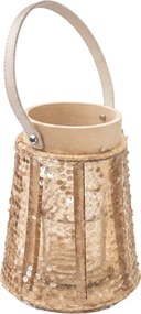Lámpás flitterekkel CONE GLAM 26 cm, természetes