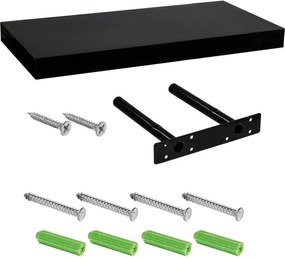 STILISTA Fali polc VOLATO 50 cm fekete fényes