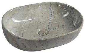 Sapho - DALMA munkalapra szerelhető mosdó 59x42 cm kerámia/grigio