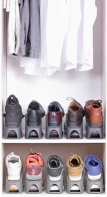 Prosperplast cipőrendező készlet, 38-45 méret antracit, 4 db