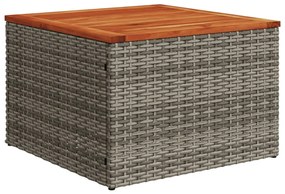 10 részes szürke polyrattan kerti ülőgarnitúra párnákkal