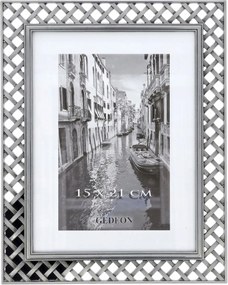 Fém képkeret 15x20 ezüst elegáns ajándék
