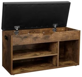 DAVOR cipőtároló barna/fekete