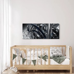 Kék és szürke absztrakció kép (120x50 cm)