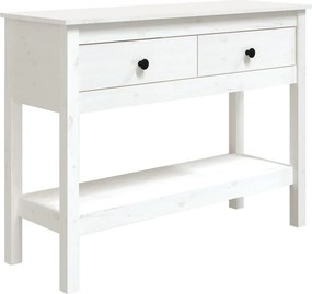 vidaXL fehér tömör fenyőfa tálalóasztal 100 x 35 x 75 cm
