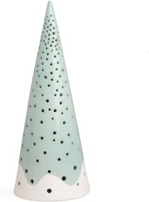 Nobili türkiz csontporcelán karácsonyi gyertyatartó, magasság 25,5 cm - Kähler Design