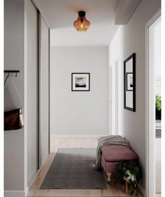 ByRydens 4202200-5512-Mennyezeti lámpa DOLORES 1xE27/5W/230V átmérő 30 cm barna/füstszínű