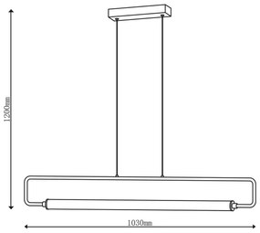 LED csillár kábellel FELICJA LED/30W/230V 4000K fekete