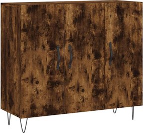 vidaXL füstös tölgy színű szerelt fa tálalószekrény 90 x 34 x 80 cm