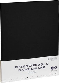 Pamut lepedő 160x200 fekete