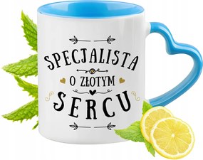 Szakembereknek Kék Bögre Szív Alakú Füllel Ajándék