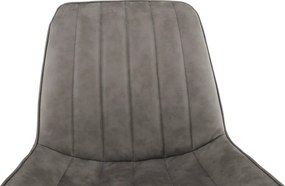 Szék, ekobőr világosszürke/fekete, HAZAL