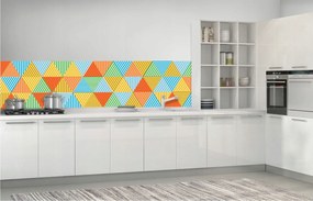 Flizelin fotótapéta Geometrikus absztrakt Háromszögek Színek 250x60 +ragasztó