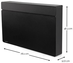 Fekete fém billenő ajtós függő cipőtartó Luigi – Spinder Design