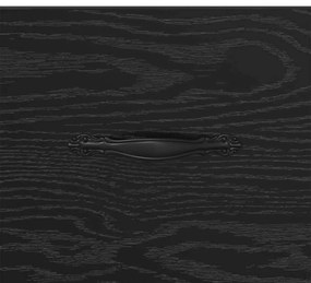 Éjjeliszekrény fiókkal Musta tammi 35 x 35 x 20 cm Faanyag