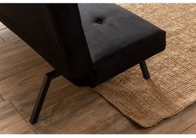 Fekete BAKU kétszemélyes kihúzható kanapé