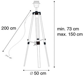 Vintage állólámpa sárgaréz állvánnyal - Cortin