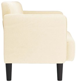 krém kordbársony szövet loveseat kanapé 109 cm
