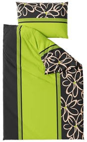 Pamut ágynemű BELLA BLEND zöld Ágyneműhuzat mérete: 70 x 90 cm | 140 x 200 cm