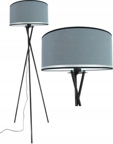 Álló Olvasólámpa Modern 150CM Háromlábú Szürke Lámpabúra