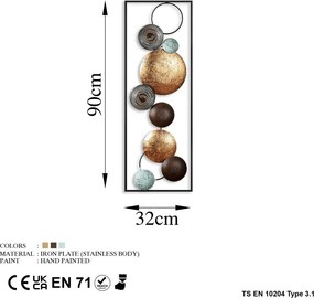 Textured fém fali dekoráció, 32 cm – TR891TNL2404