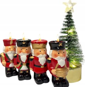 KarĂĄcsonyi KatonagyertyĂĄk 4 Db-os DekorĂĄciĂłs Figura Szett