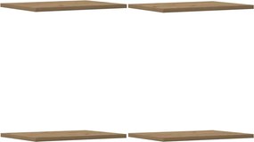 vidaXL 4 db kézműves tölgy színű szerelt fa könyvespolc 40x30x1,5 cm