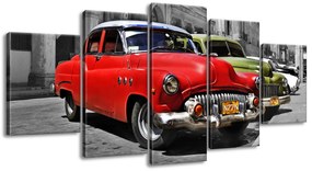 Gario Vászonkép Kubai taxi - 5 részes Méret: 150 x 70 cm